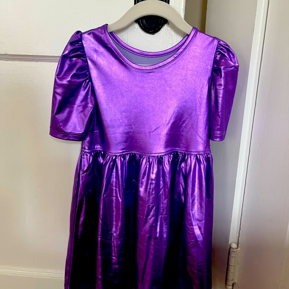Pink chicken 4t purple shiny dress